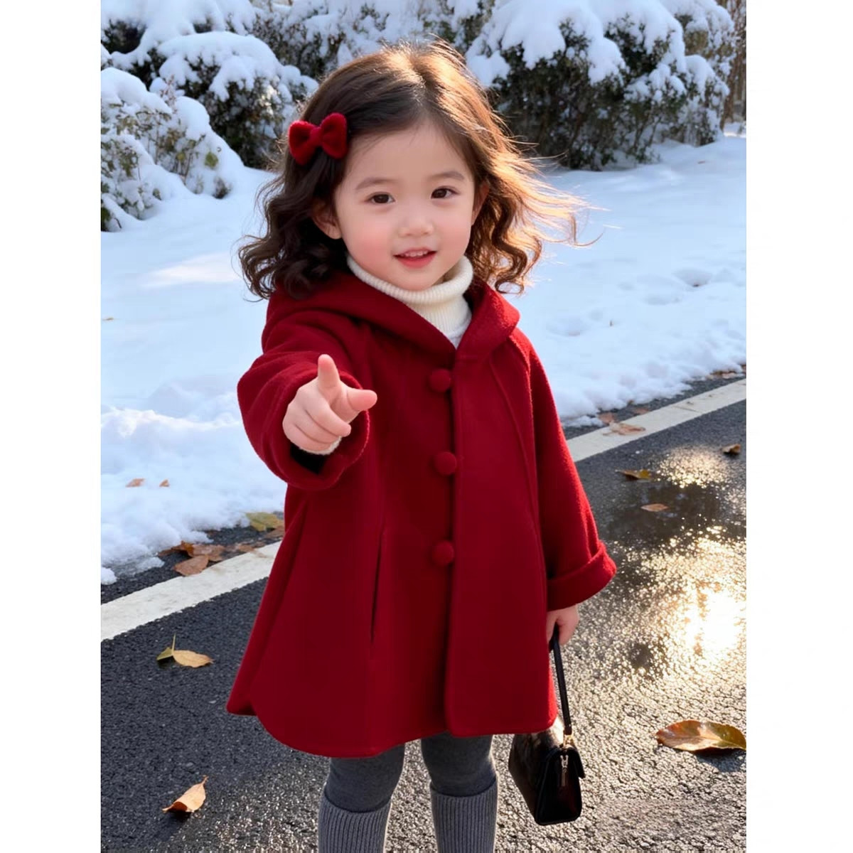 Winter Clothing Baby Girl - Kız Çocuk Yün Mont Sonbahar Kış