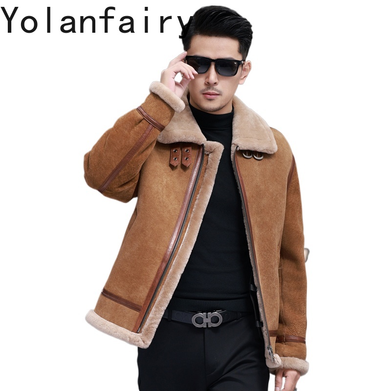Quality Winter Clothing Jacket - YOLANFAIRY Yüksek Kaliteli Gerçek Koyun Derisi