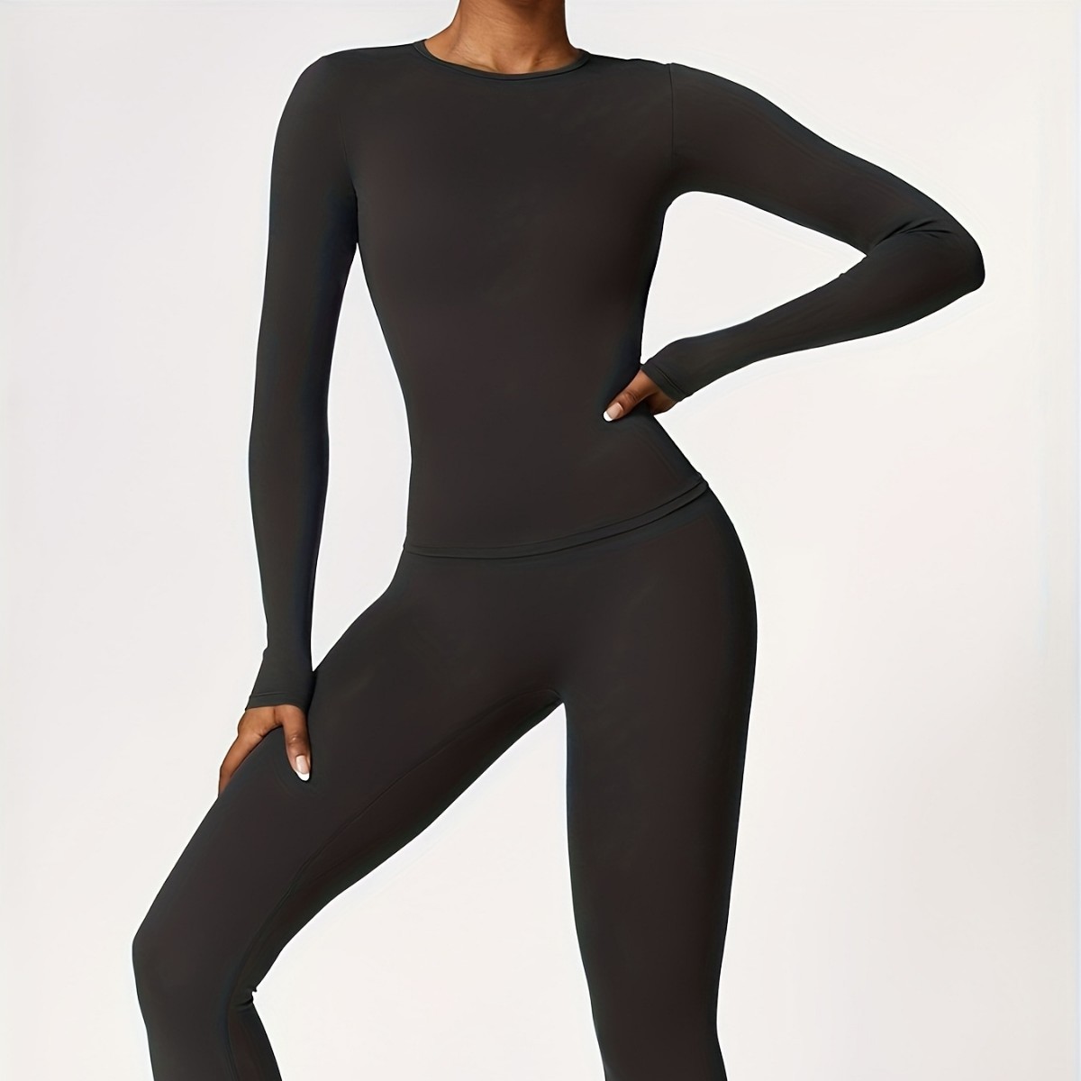 Winter Clothing - Dar kesim yoga kıyafeti ince uzun
