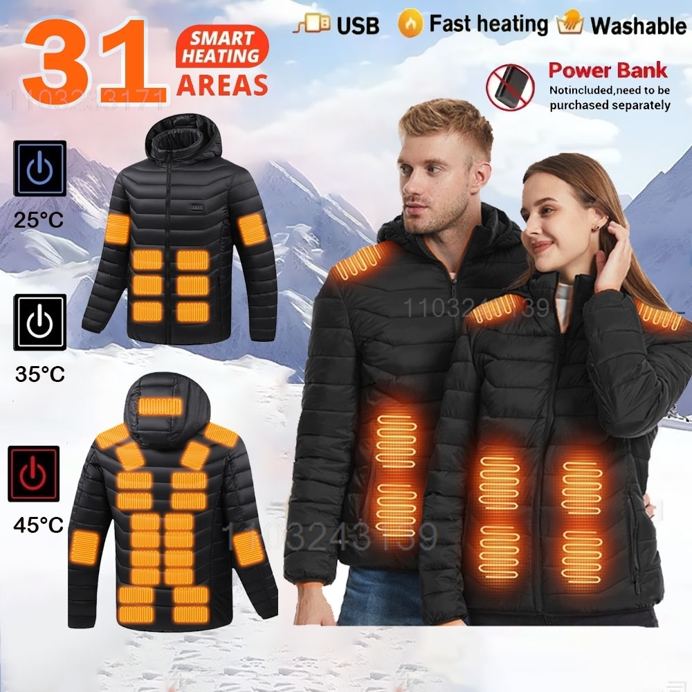 Winter Clothing Hiking - 31 Alan Isıtmalı Ceketler Erkek Kadın