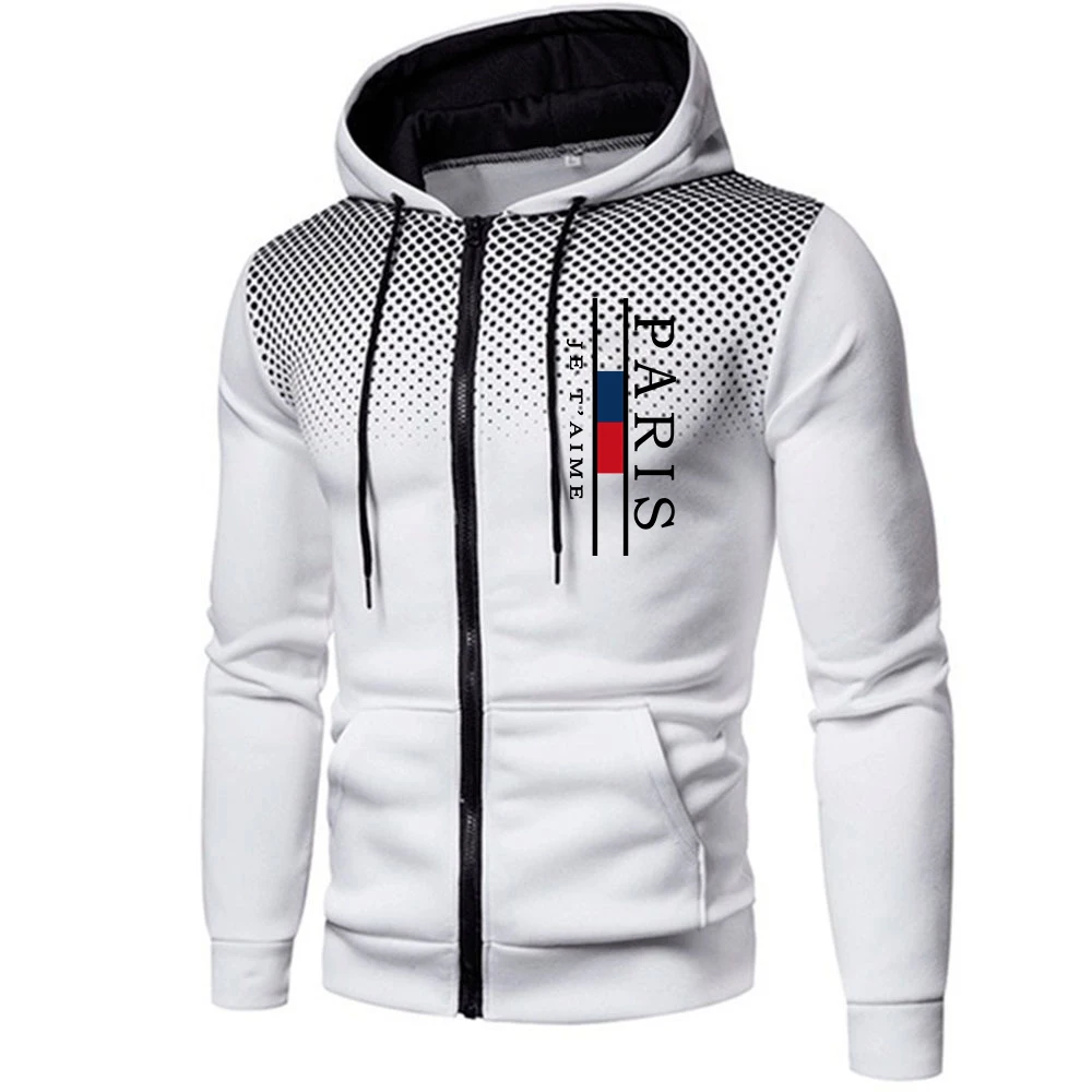 Quality Winter Clothing Jacket - Erkek kapüşonlu eşofman üstü Baskı Rahat